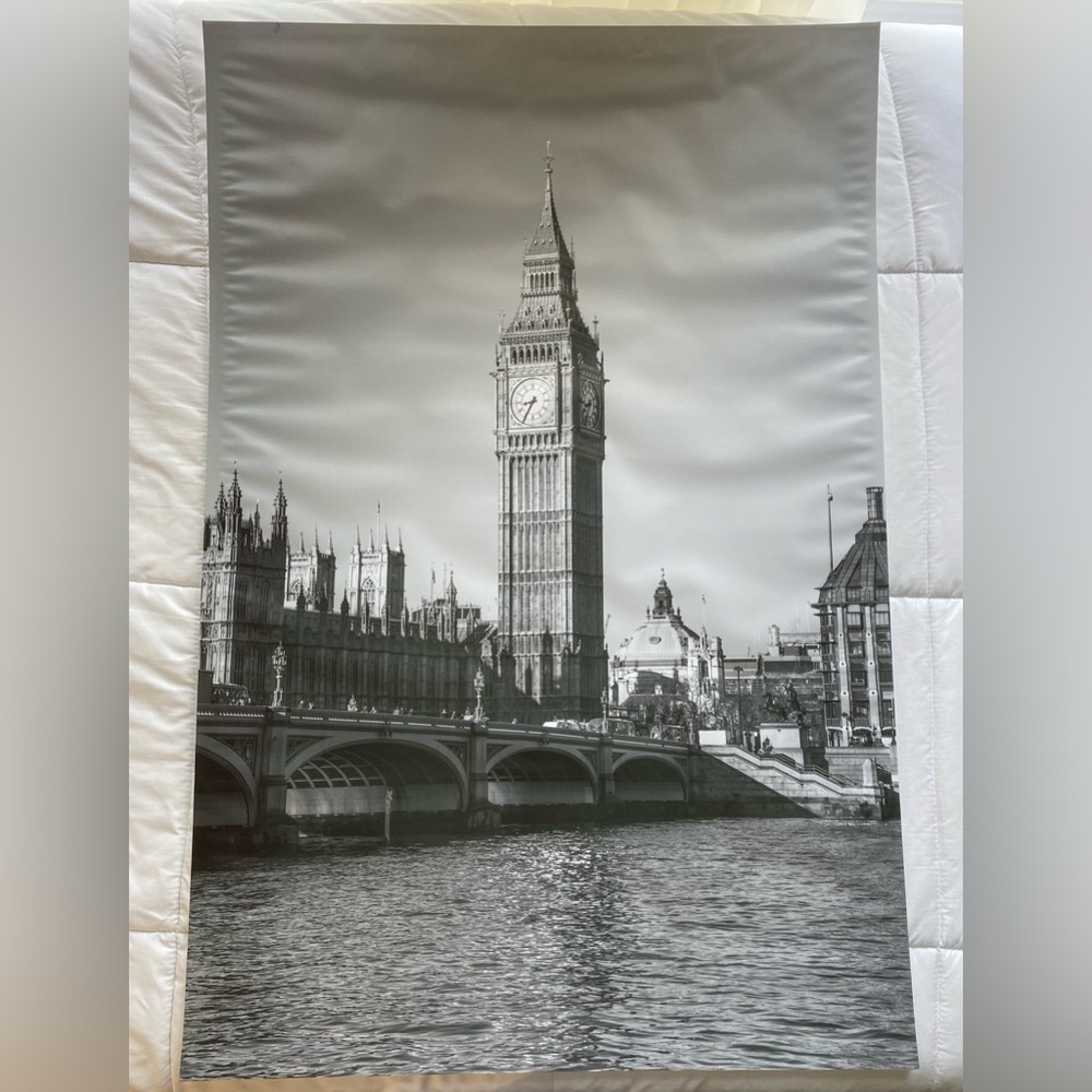 24x36 Wall Art - Black/White + Grey